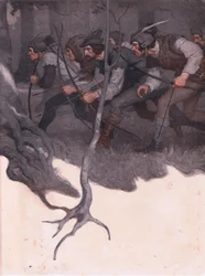 Design på insidan av omslaget, 1916