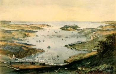Falmouth Harbour, c1840, 1942.
