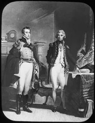 Armén och flottan, Wellington och Nelson, c1805.