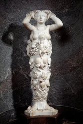 Allegori av naturen. Marmorskulptur av Niccolo Tribolo (1500-1550)