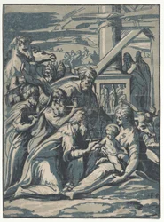 Tillbedjan av männen, 1540-50., 1540-50.