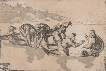 Fiskarnas mirakel, efter Rafael, 1511-1520 återutgiven 1609.