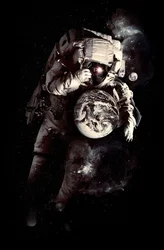 Astronauten Kosmiska Jorden