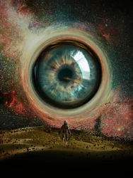 Astronauten möter det kosmiska ögat