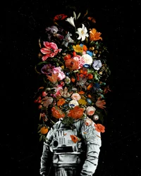 Blommande astronaut