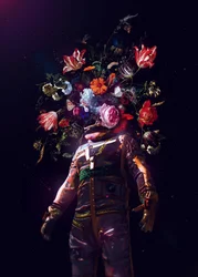 Kosmisk trädgårdsastronaut