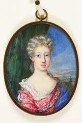 Lady Henrietta Cavendish Harley, efteråt grevinnan av Oxford (emalj)