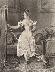 Stay-lace, graverad av Alfred Leon Lemercier (1800-talet) (litografi)
