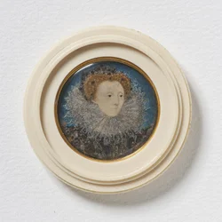 Elizabeth I, drottning av England, ca 1586-87 (w/c på veläng)