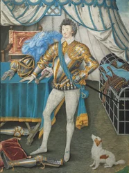 Porträtt av Sir Anthony Mildmay, riddare av Apethorpe, Northants