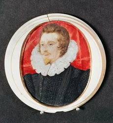 Porträtt av en herre med skägg och kavaj, ca 1590