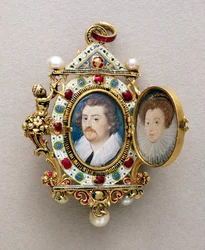 Porträtt av okänd man och kvinna, ca 1590