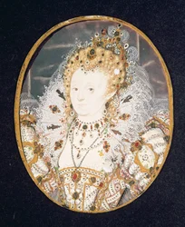 Dronning Elizabeth I, ca. 1595-1600 (wc på vellum) swed