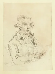 Självporträtt, ca 1790 (papper, grafit)