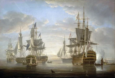 Den flotta av krigsfartyg där Horatio Nelson (1758-1805) var kapten under revolutions- och napoleonkrigen (1793-1805)