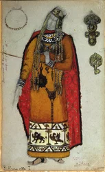 Kostymdesign för "Tristan och Isolde" av Wagner, 1912