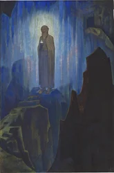 Lumiere celeste - Himlens ljus av Roerich, Nicholas (1874-1947). Tempera på duk, storlek: 124x80