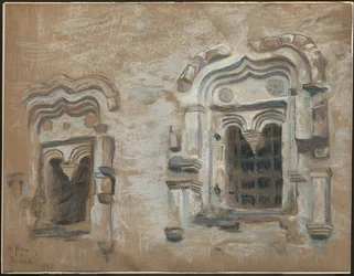 Fönster i ett 1600-talshus, Pskov, från "Studier från resa genom gamla ryska städer", 1903