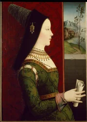 Porträtt av Maria hertiginna av Bourgogne