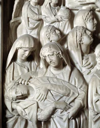 The Crucifixion Detail Chair realiserad av Nicola Pisano