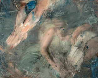 Kvinna liggande på soffa, 2015 (olja på duk)