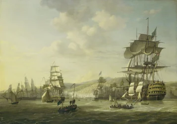 Den anglo-holländska flottan i Algierbukten