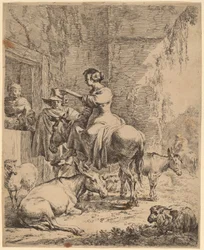 Resten före värdshuset.