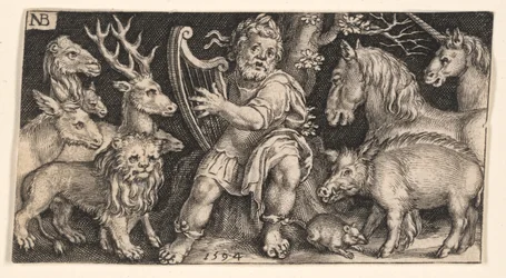 Orpheus från Fighting Chimeras och scener ur Aesop