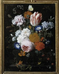 Blommor i en glasvas