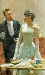 På Vanity Fair, ca 1900 (olja på duk)