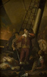 Christian IV ombord på sitt flaggskepp "The Trinity"