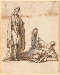 Diogenes säger åt Alexander att kliva åt sidan så att solen kan skina på honom