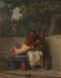 Den grekiska poeten Anacreon och Bathyll, 1808.