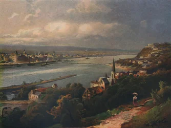 Coblenz und Ehrenbreitstein, Coblenz och Ehrenbreitsteins fästning, 1923.