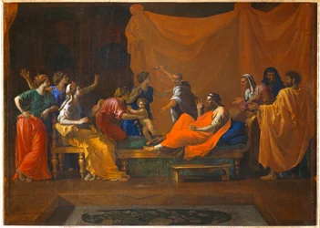 Moise enfant foulant aux pieds la couronne de Pharaon - Spädbarnet Moses trampar på faraos krona ...