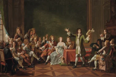 Molière läser Tartuffe hemma hos Ninon de Lenclos