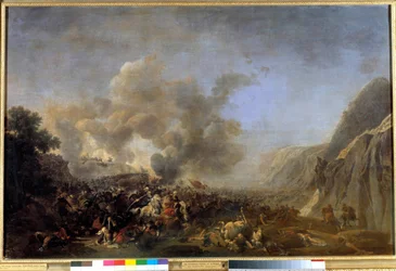 Kampanj (expedition) av Egypten (1798-1801): "" Slaget vid Nasaret, 1799-04-08, segern vunnen av general Jean Andoche Junot (Jean-Andoche), hertig av Abrantes (1771-1813)"" Målning av Nicolas Taunay (1755-1830) 1800-talet sön. 0,92x1,39 m versailles, musa