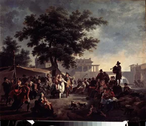 Rustikt lantbröllop. Målning av Nicolas Antoine Taunay (1755-1830). Olja på trä, 41 x 56 cm. Fransk 1700-talskonst. Pushkin Museum of Fine Arts, Moskva.