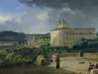 Utsikt över Villa Medici, Rom