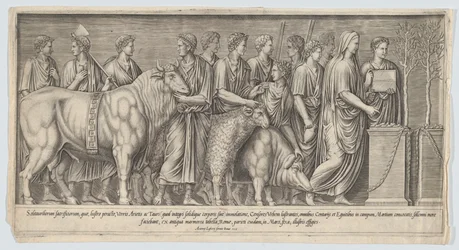 Pagan Sacrifice, efter en antik basrelief, 1553., 1553.