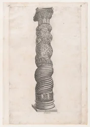 Mirror of Roman Magnificence: Grotesk Winding Column i St. Peters, 1500-talet..., 1500-talet.