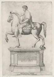 Ryttarstatyn av Marcus Aurelius på Capitolium, 1548., 1548.