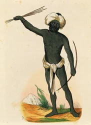 Aborigin från ön Vatou-Lele (Fijiöarna)