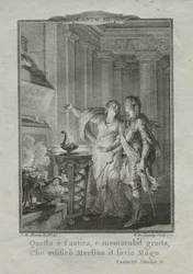 I Merlins grotta, magikern, 1771.