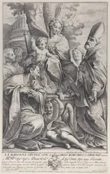 Jungfru och barn med Sankt Liborius och Carlo Borromeo, 1693-95., 1693-95.