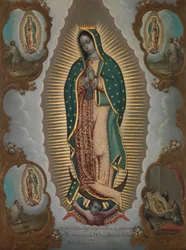 Jungfrun av Guadalupe med de fyra uppenbarelserna