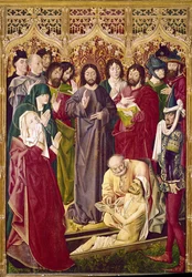 Lazarus uppståndelse (tempera på panelen