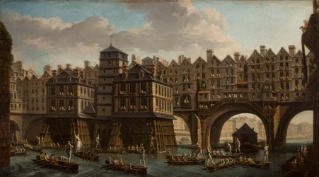 Sailors Jousting, Between Pont Notre Dame och Pont-Au-Change, Paris, 1756.
