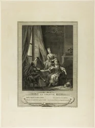 La Toilette, från Monument du Costume Physique et Moral de la fin du Dix-huitième siècle