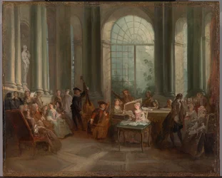 Konsert i det ovala rummet på Pierre Crozats slott i Montmorency